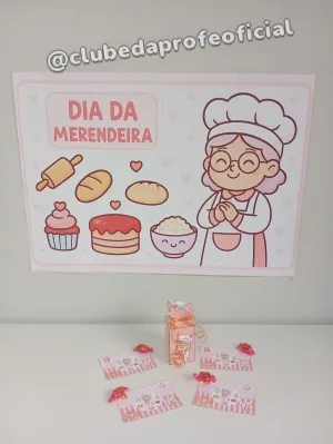 Painel Dia da Merendeira com Lembrancinhas - foto 1 de 9