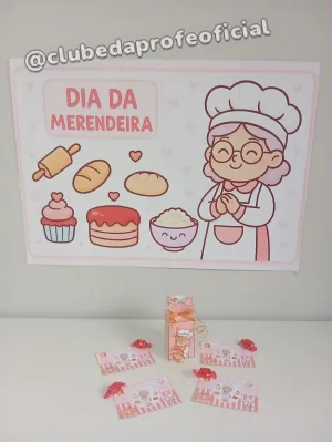 Painel Dia da Merendeira com Lembrancinhas - foto 2 de 9