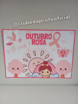 Painel Outubro Rosa com Cartãozinho