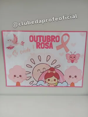 Painel Outubro Rosa com Cartãozinho - foto 2 de 2