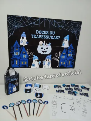 Painel de Halloween: Doces ou Travessuras com Lembrancinhas e Atividades