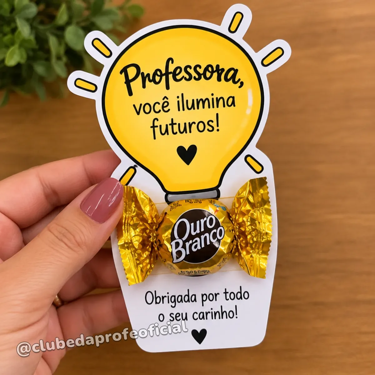 Cartão Dia do Professor Lâmpada