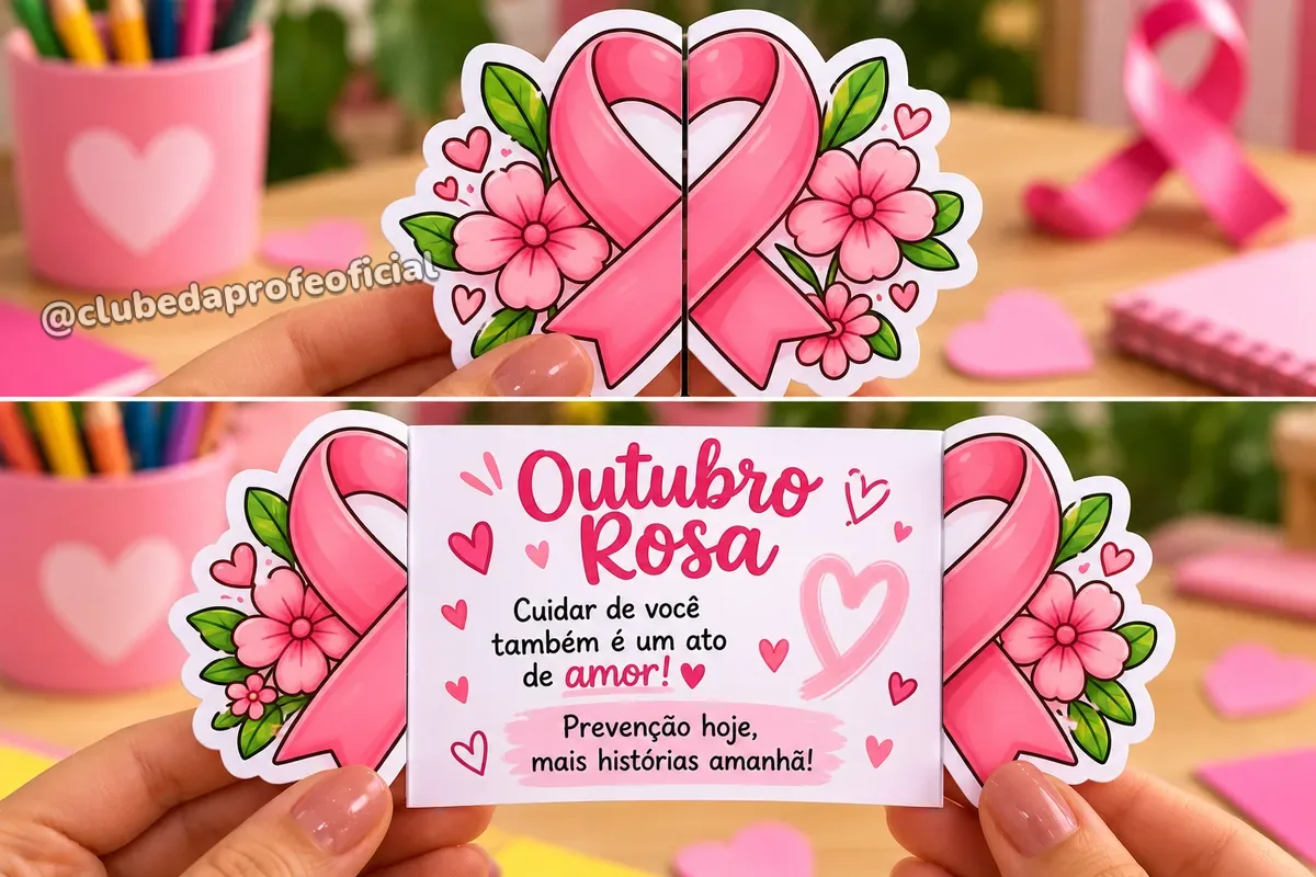 Cartão Interativo Outubro Rosa