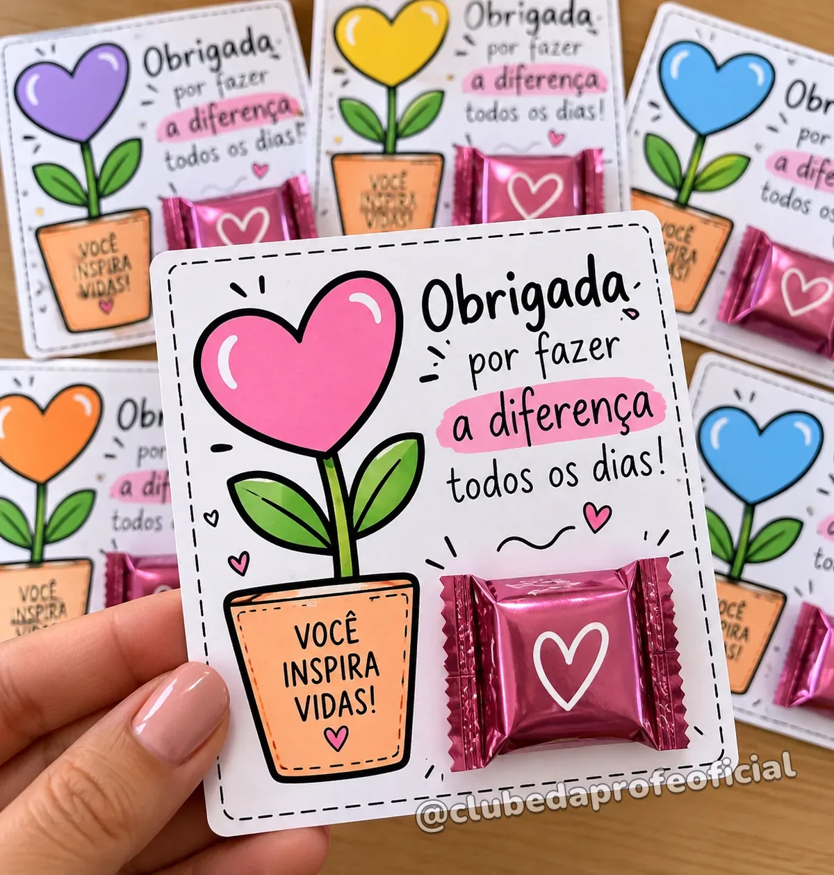Cartão Dia do Professor Você Inspira Vidas