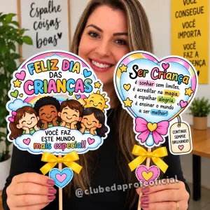 Plaquinhas Dia das Crianças