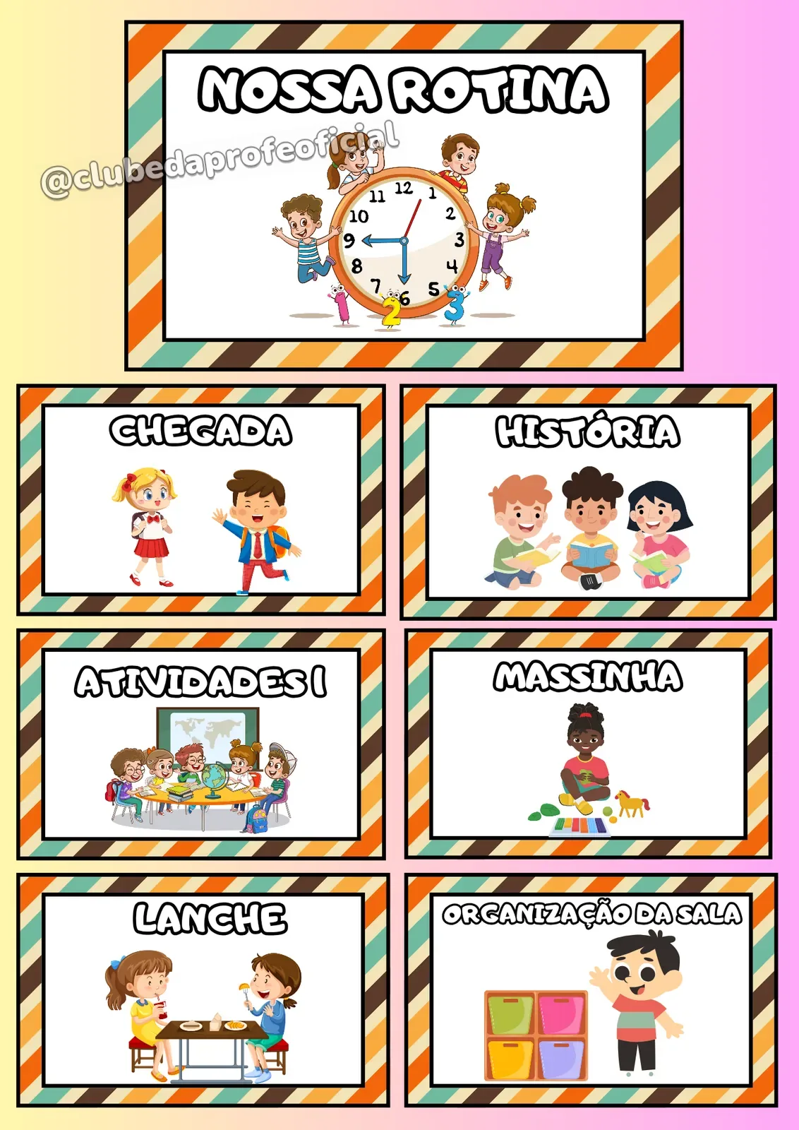 Painel de Rotina para Educação Infantil