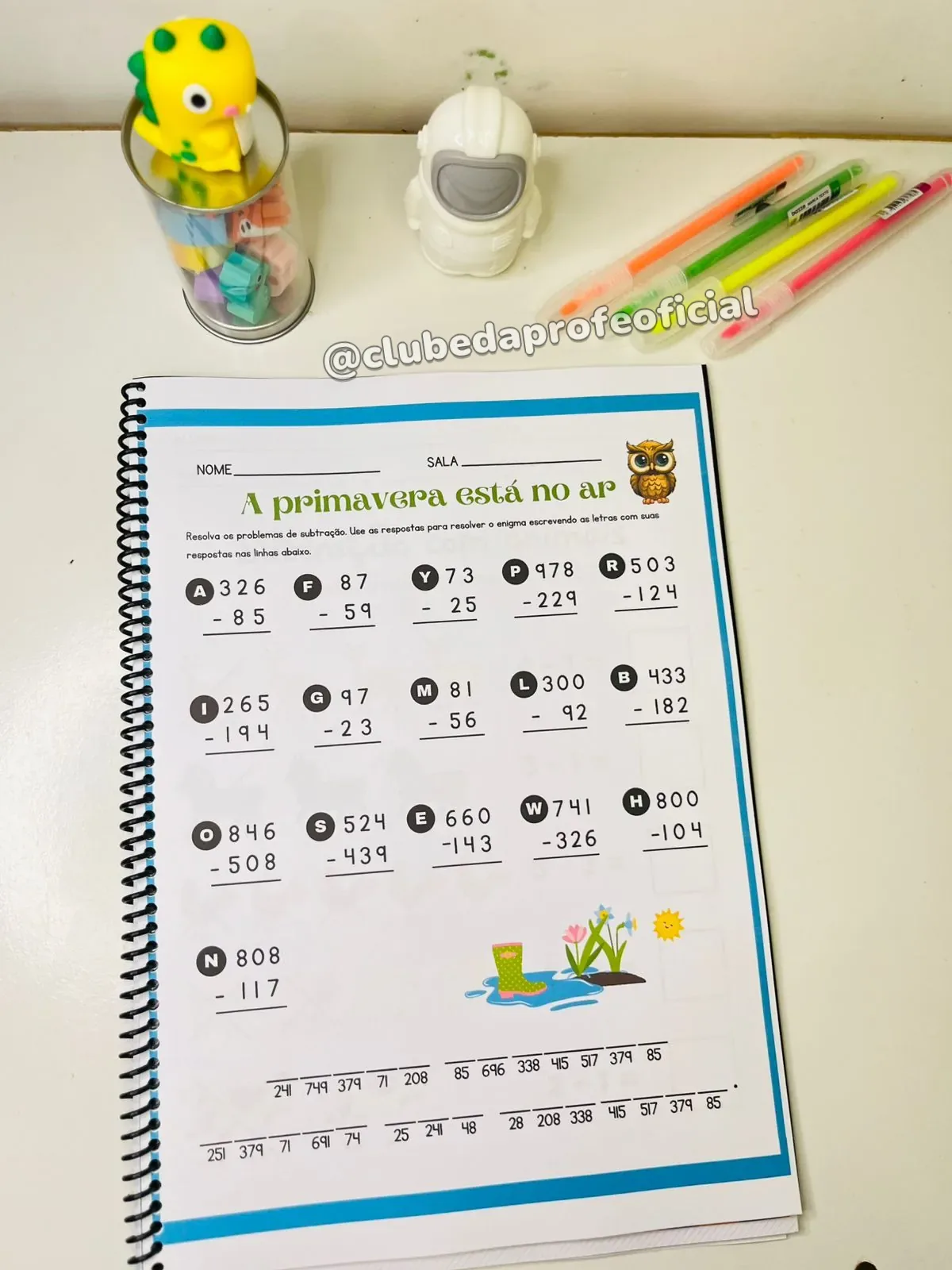 Apostila de Subtração Simples - foto 1 de 10