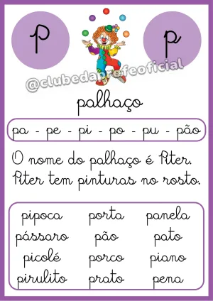 Fichas de Leitura em Letra Cursiva