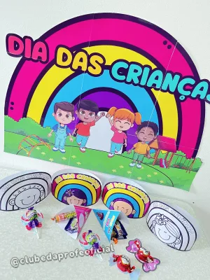 Painel Dia das Crianças com Lembrancinhas