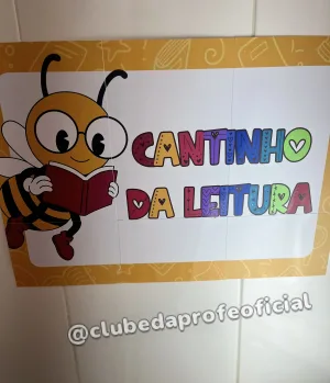 Painel Cantinho da Leitura Abelhinha - foto 4 de 7