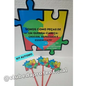 Painel e Plaquinhas Conscientização do Autismo