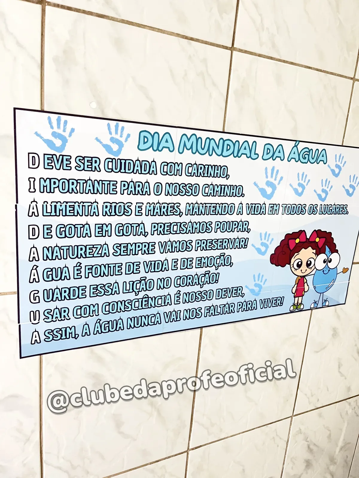 Painel Acróstico Dia Mundial da Água - foto 1 de 6