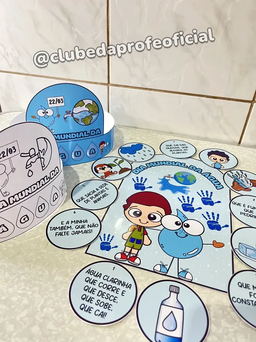Luva Pedagógica e Coroa Dia da Água - foto 1 de 4