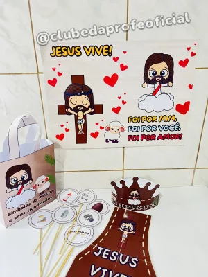 Kit Páscoa Cristã Jesus Vive - foto 3 de 9