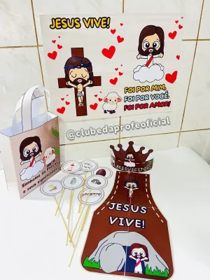 Kit Páscoa Cristã Jesus Vive - foto 8 de 9
