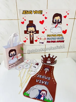 Kit Páscoa Cristã Jesus Vive