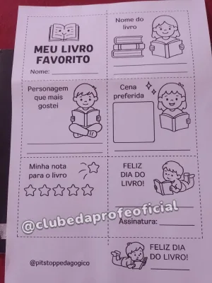 Livrinho Dobrável Meu Livro Favorito