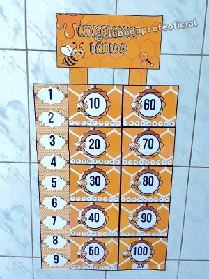 Tabela Numérica de 1 a 100 Tema Abelha