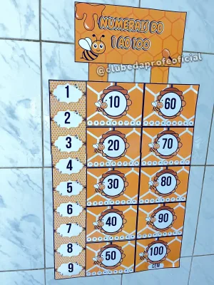 Tabela Numérica de 1 a 100 Tema Abelha - foto 3 de 5