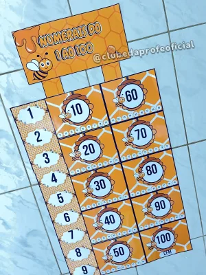 Tabela Numérica de 1 a 100 Tema Abelha - foto 5 de 5