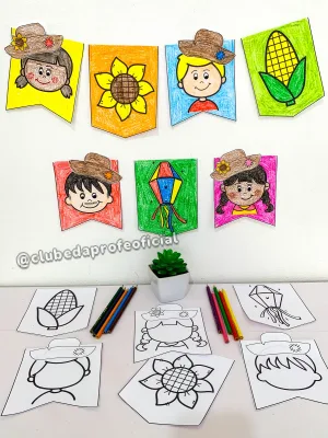 Bandeirinhas para Colorir: Festa Junina - foto 16 de 16