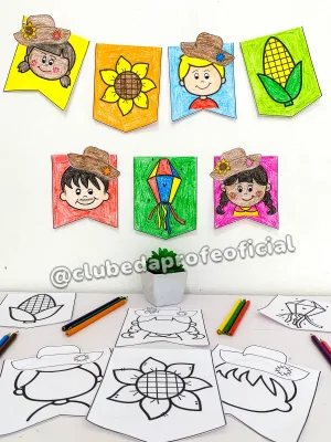 Bandeirinhas para Colorir: Festa Junina - foto 14 de 16