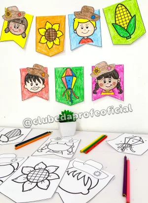 Bandeirinhas para Colorir: Festa Junina - foto 13 de 16