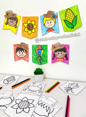 Bandeirinhas para Colorir: Festa Junina - foto 11 de 16