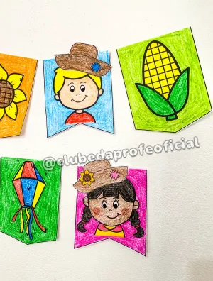 Bandeirinhas para Colorir: Festa Junina - foto 2 de 16