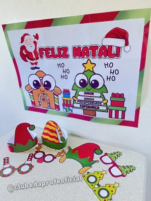 Painel de Natal com Óculos e Gorros - foto 3 de 7