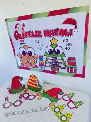 Painel de Natal com Óculos e Gorros - foto 2 de 7