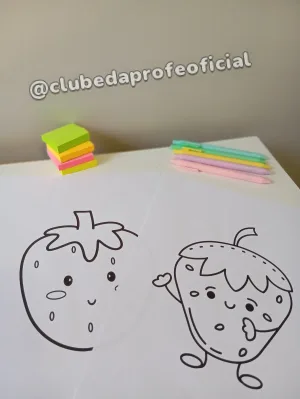 Livro de Colorir Morangos