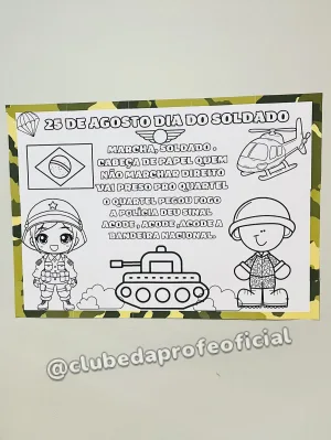 Painel Dia do Soldado para Colorir - foto 6 de 7