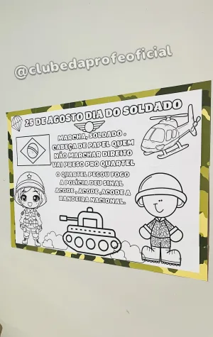 Painel Dia do Soldado para Colorir - foto 4 de 7