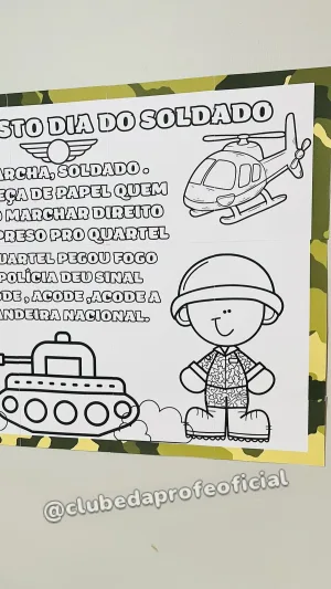 Painel Dia do Soldado para Colorir - foto 2 de 7