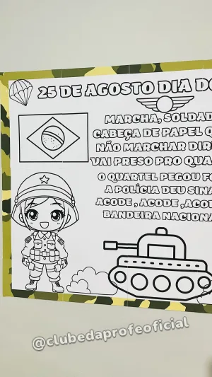 Painel Dia do Soldado para Colorir - foto 3 de 7