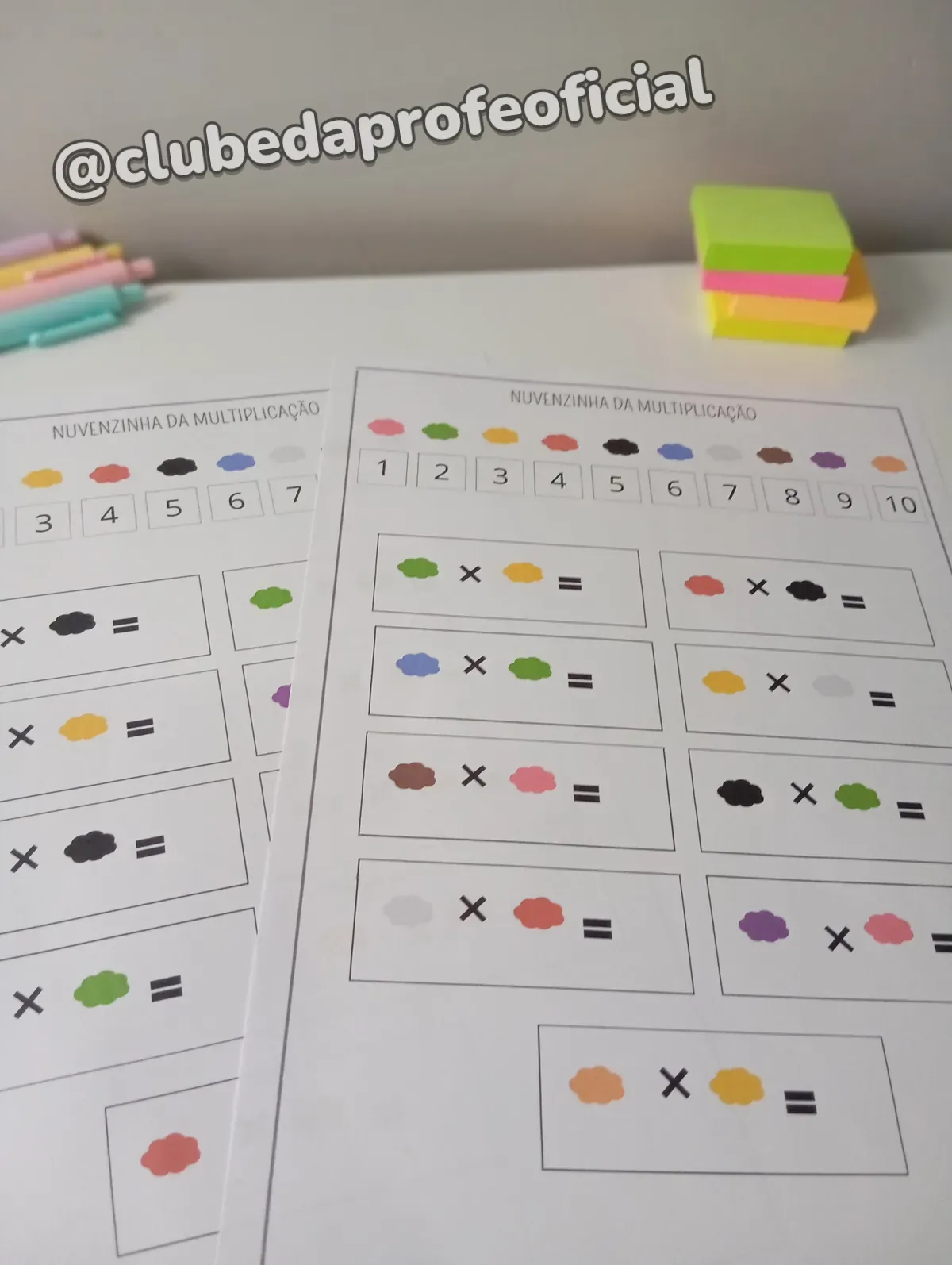 Atividade Nuvenzinha da Multiplicação - foto 1 de 9