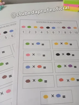Atividade Nuvenzinha da Multiplicação - foto 3 de 9