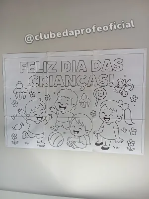 Painel Dia das Crianças para Colorir - foto 2 de 9
