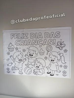 Painel Dia das Crianças para Colorir - foto 1 de 9