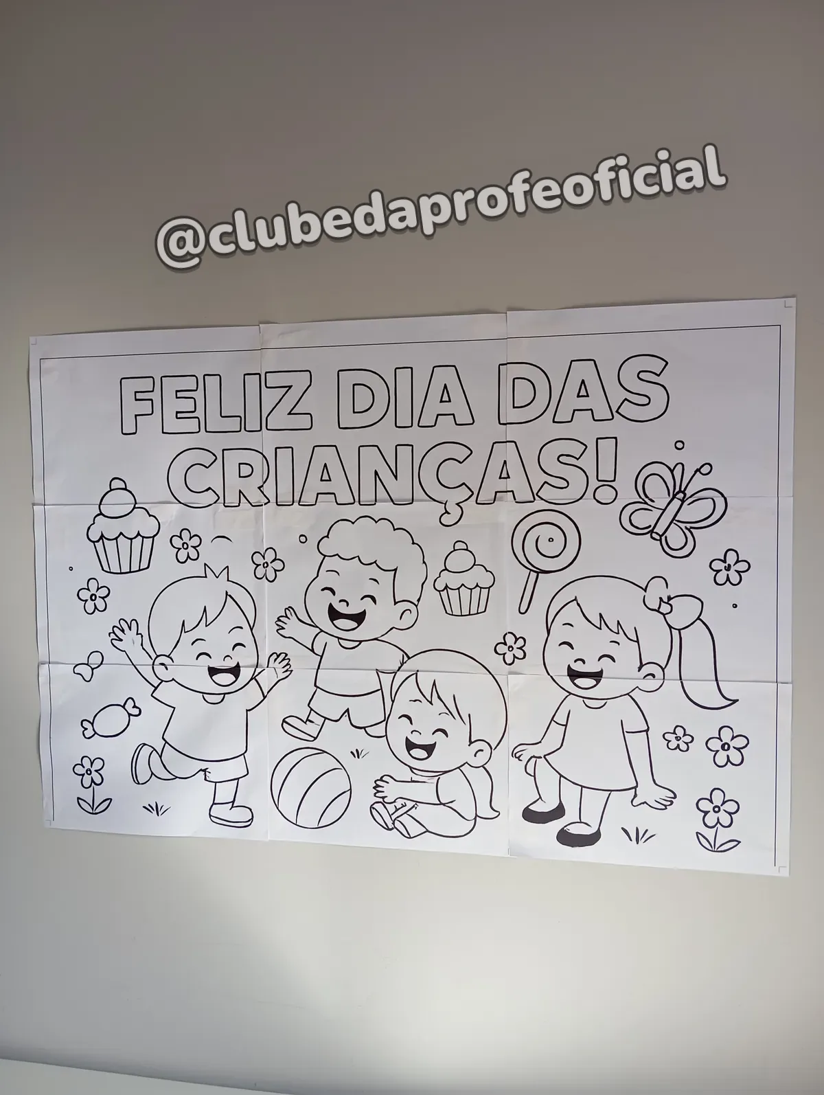 Painel Dia das Crianças para Colorir - foto 1 de 9