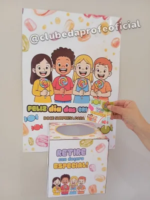 Painel com Caixa de Mensagem Dia das Crianças