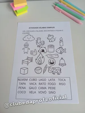 Atividade de Sílabas Simples - foto 6 de 10