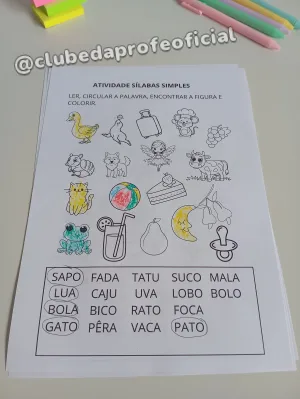 Atividade de Sílabas Simples - foto 8 de 10