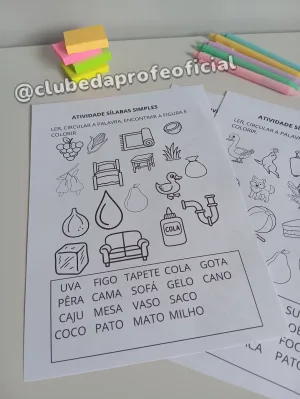 Atividade de Sílabas Simples - foto 3 de 10