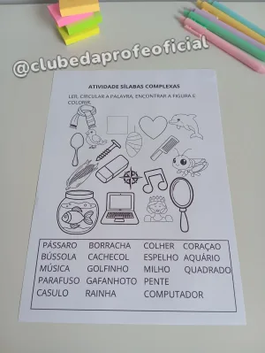 Atividades de Sílabas Complexas - foto 3 de 8