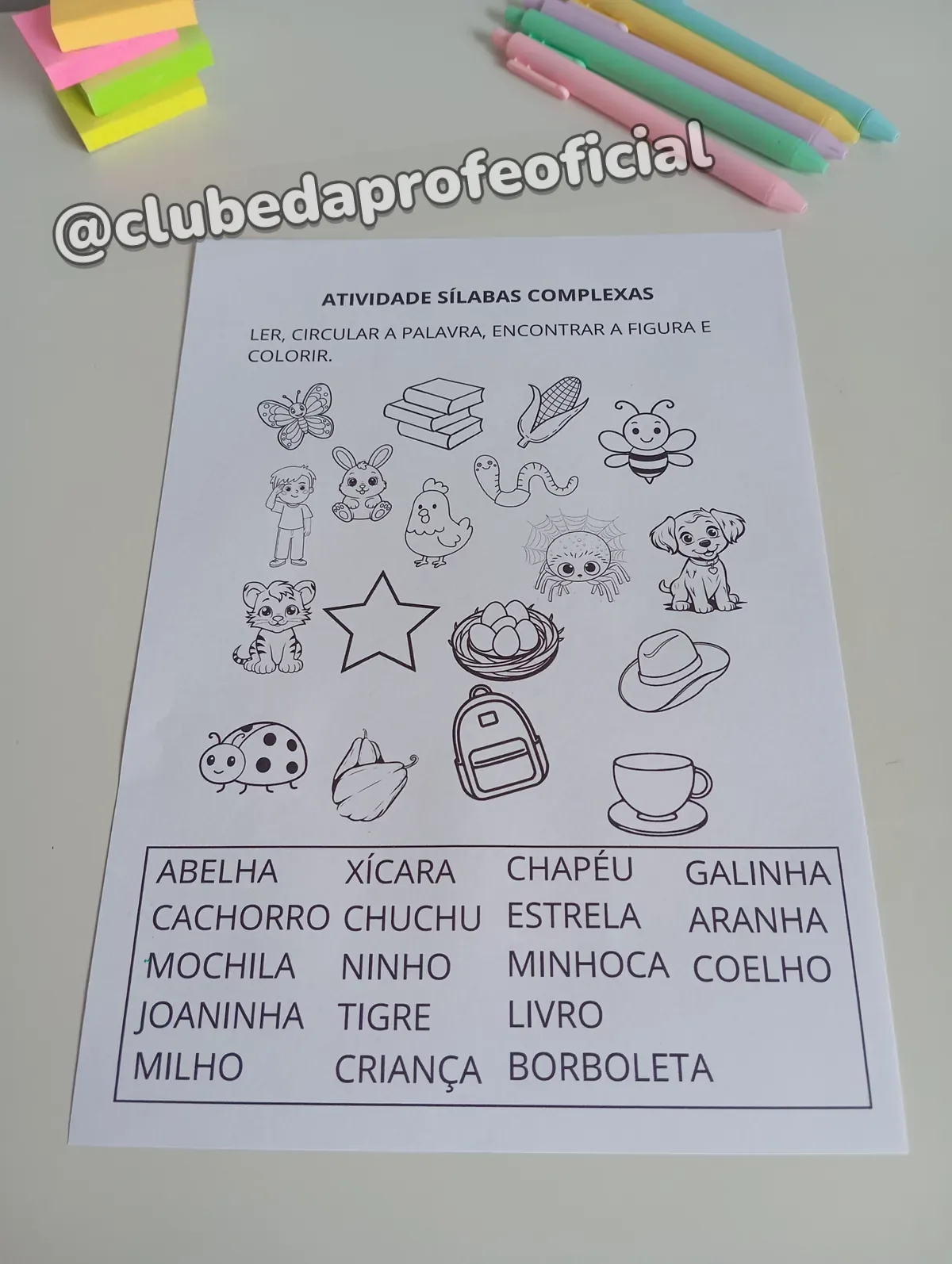 Atividades de Sílabas Complexas - foto 1 de 8
