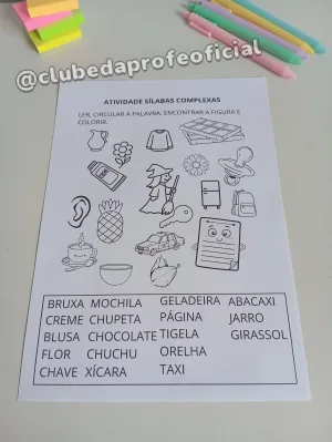 Atividades de Sílabas Complexas - foto 2 de 8