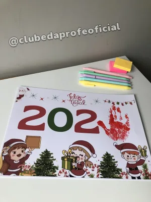 Atividade de Natal com Carimbo de Mãozinha 2025 - foto 2 de 7