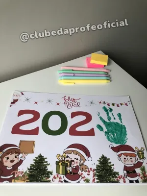 Atividade de Natal com Carimbo de Mãozinha 2025 - foto 3 de 7